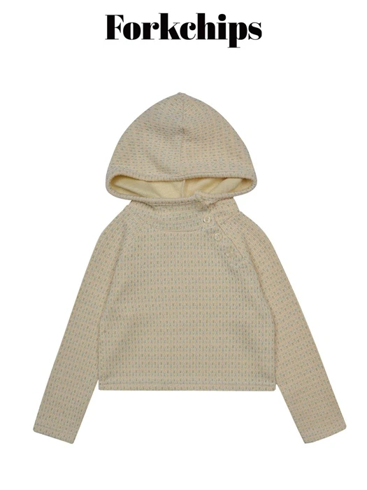 Luna Button Hooded Tee Luna Button Hooded Tee by Fork Chips for Child - catalog view