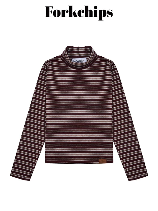 School Striped Turtleneck Tee School Striped Turtleneck Tee by Fork Chips for Child - catalog view