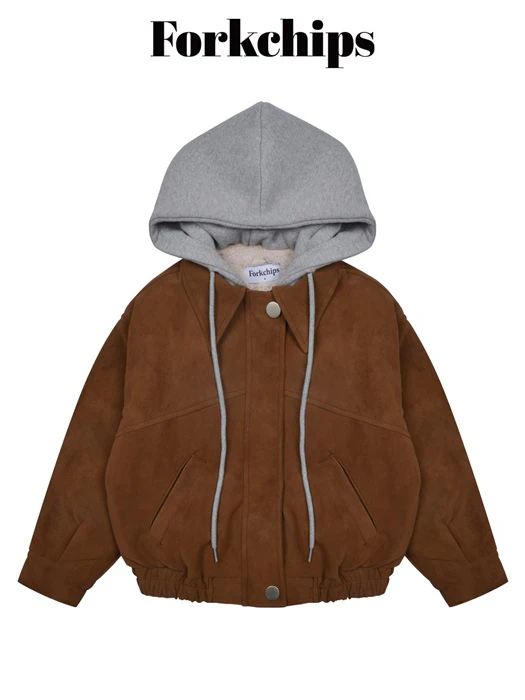 Grunge Hooded Shearling Jacket Grunge Hooded Shearling Jacket by Fork Chips for Child - catalog view