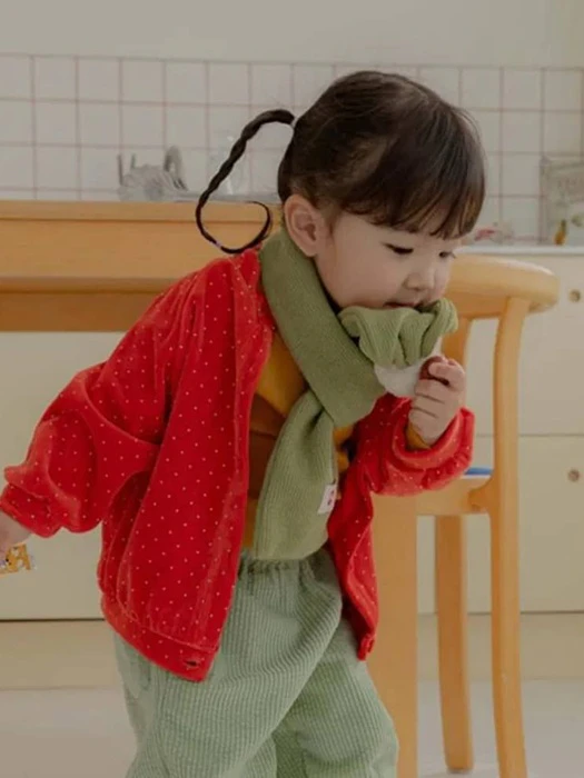 Dot Velvet Cardigan Dot Velvet Cardigan by Hahaha for Baby - catalog view