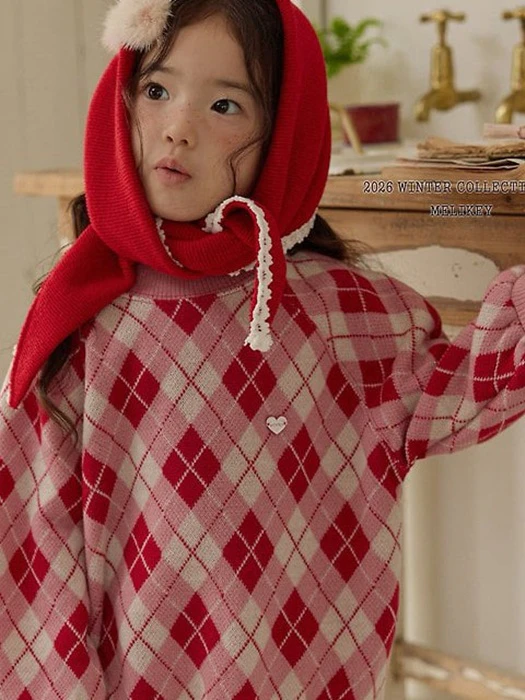 Ash Argyle Sweatshirt Ash Argyle Sweatshirt by Melikey for Child - catalog view