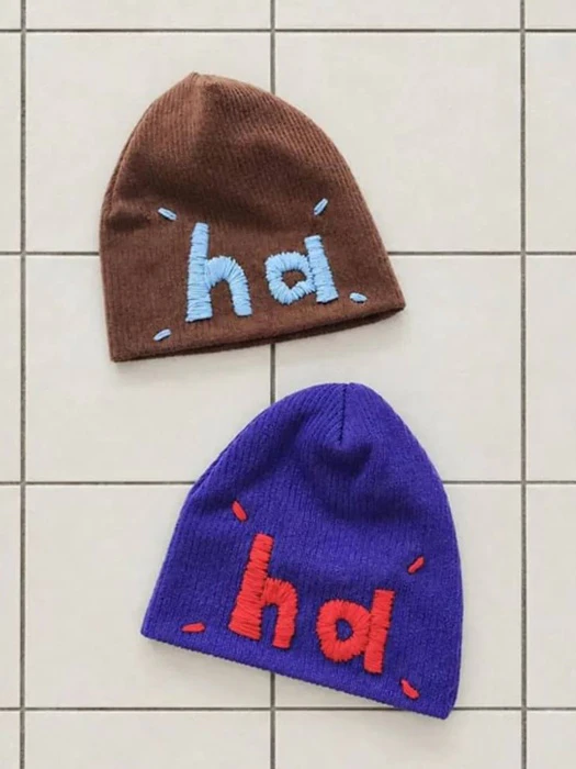 ha Handmade Embroidered Beanie ha Handmade Embroidered Beanie by Hahaha for Baby - catalog view