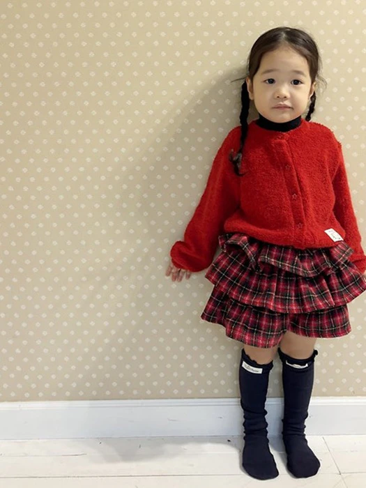 Check Pompom Skirt Pants Check Pompom Skirt Pants by Yogurt Mansion for Child - catalog view