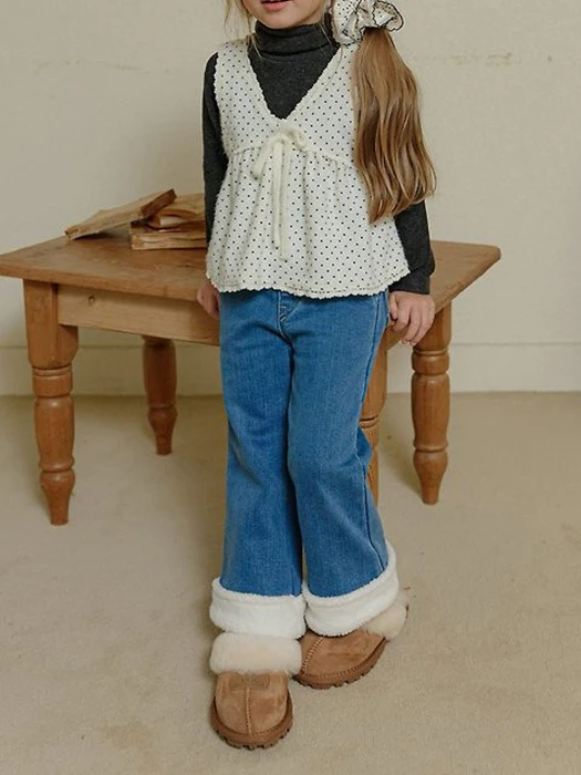 Wool Denim Boots-cut Pants by Melikey for Child - catalog view