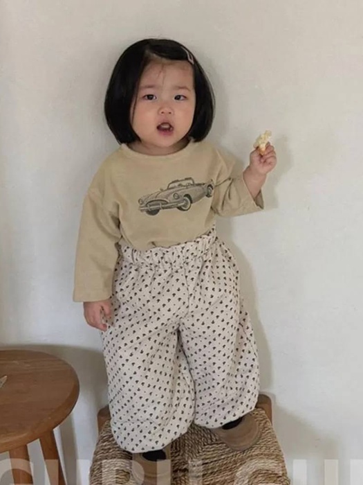 Flower Bonded Sausage Pants Flower Bonded Sausage Pants by Guru Guru for Baby - catalog view