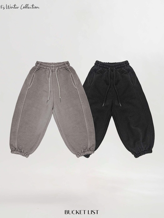 Fleeced Dyeing Jogger Pants by Bucket List for Child - catalog view