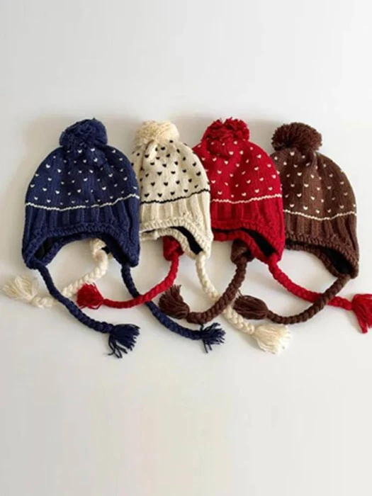 Heart Pom Pom Hat Heart Pom Pom Hat by Io for Child - catalog view