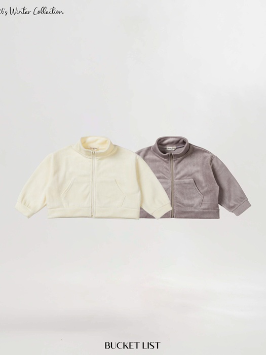 Mink Crop Zip-Up by Bucket List for Child - catalog view
