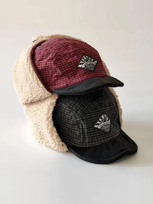 Vintage Check Earflap Cap Vintage Check Earflap Cap by Io for Child - catalog view