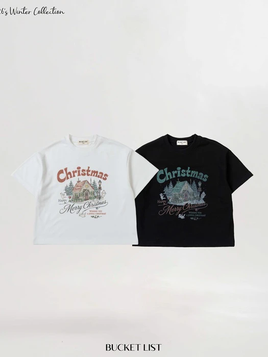 Christmas Fleeced Short Sleeve Tee by Bucket List for Child - catalog view