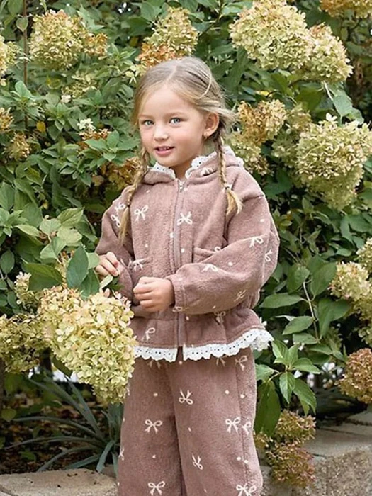 Ribbon Hooded Zip-Up Ribbon Hooded Zip-Up by Marron for Baby - catalog view
