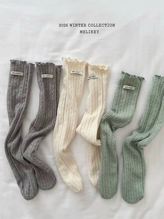 Cable Long Socks Cable Long Socks by Melikey for Child - catalog view