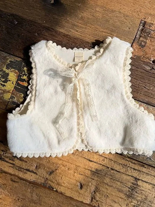 Lace Fur Vest Lace Fur Vest by Marron for Baby - catalog view