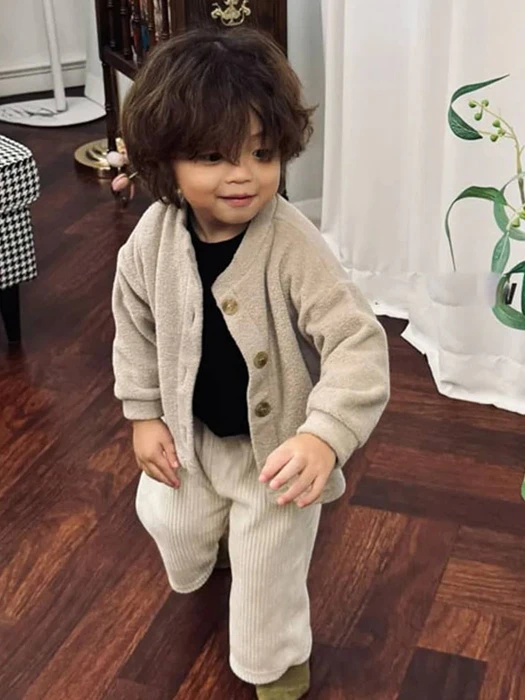 Warm Day Fleeced Cardigan Warm Day Fleeced Cardigan by Mellow for Baby - catalog view