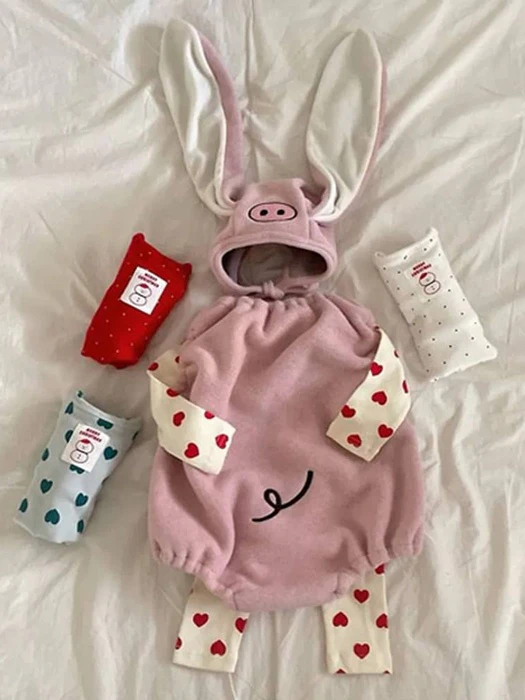 Piggy Rabbit Suit (Bonnet Set) by Jeaya & Mymi for Baby - catalog view