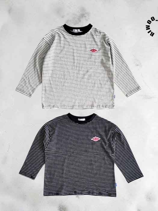 Riwoo Fine Striped Boxy Tee Riwoo Fine Striped Boxy Tee by Riwoo Riwoo for Child - catalog view