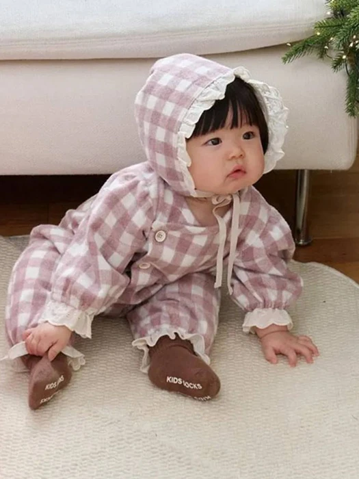 Luffy Check Bonnet Luffy Check Bonnet by Bebe Nine for Baby - catalog view