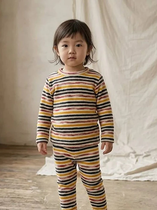 Striped Yarn-Dyed Stretch Tee by Zizibe for Baby - catalog view