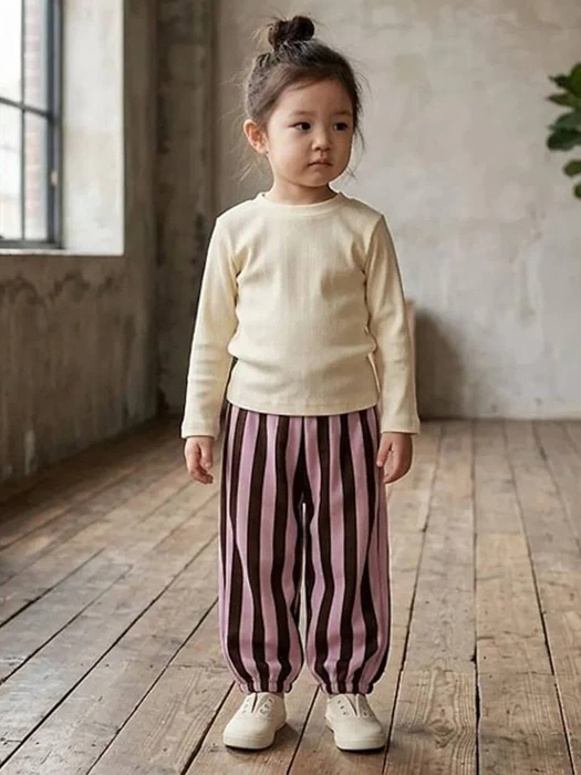 Striped Fleece Pants by Zizibe for Baby - catalog view