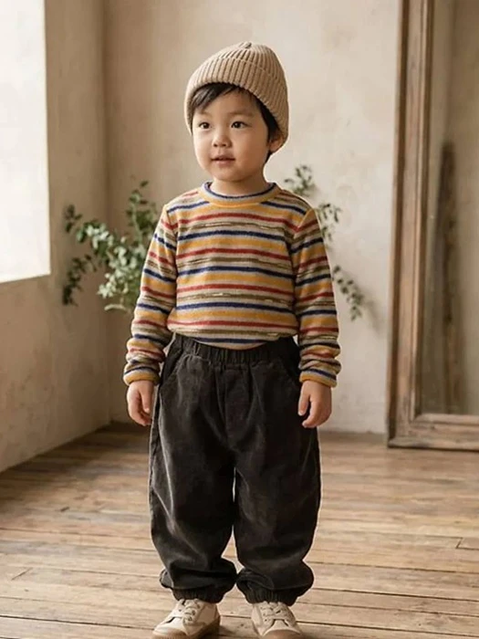 Corduroy Fleece Stretch Pants by Zizibe for Baby - catalog view
