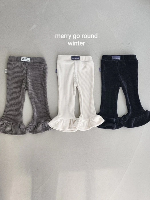 Ribbed Frill Bootcut Pants by Merry Go Round for Child - catalog view