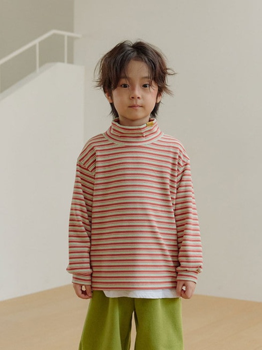 Striped Big Turtleneck Tee Striped Big Turtleneck Tee by Hikiki for Child - catalog view