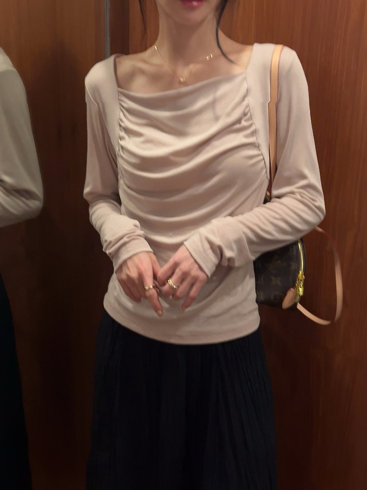 Bolero Shirring Tee by Afarrier for Women - view 7