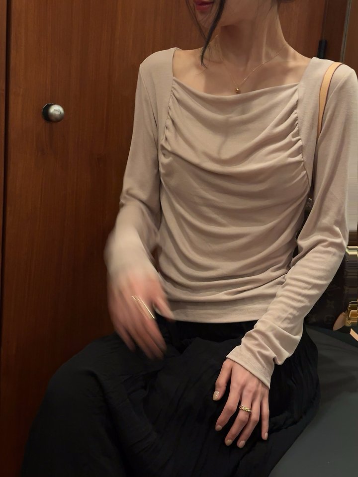 Bolero Shirring Tee by Afarrier for Women - view 8