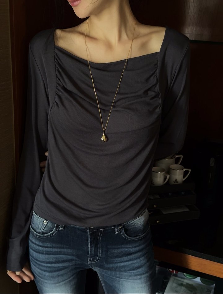 Bolero Shirring Tee by Afarrier for Women - view 3