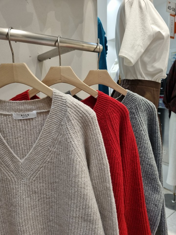 Raglan Wool V-Neck Knit by Allu for Women - view 1