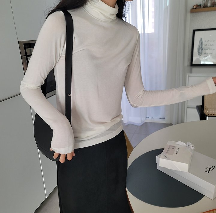 Wool Turtleneck Tee by Allu for Women - view 3