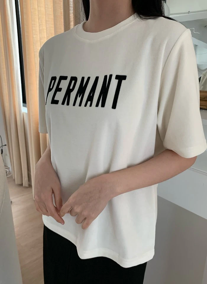 Lettering Velour Tee by Allu for Women - view 7