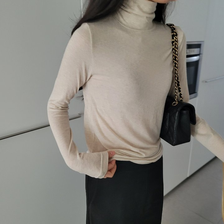 Wool Turtleneck Tee by Allu for Women - view 5