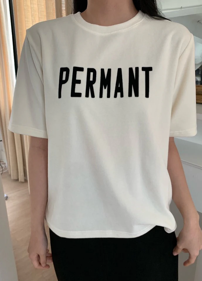 Lettering Velour Tee by Allu for Women - view 6