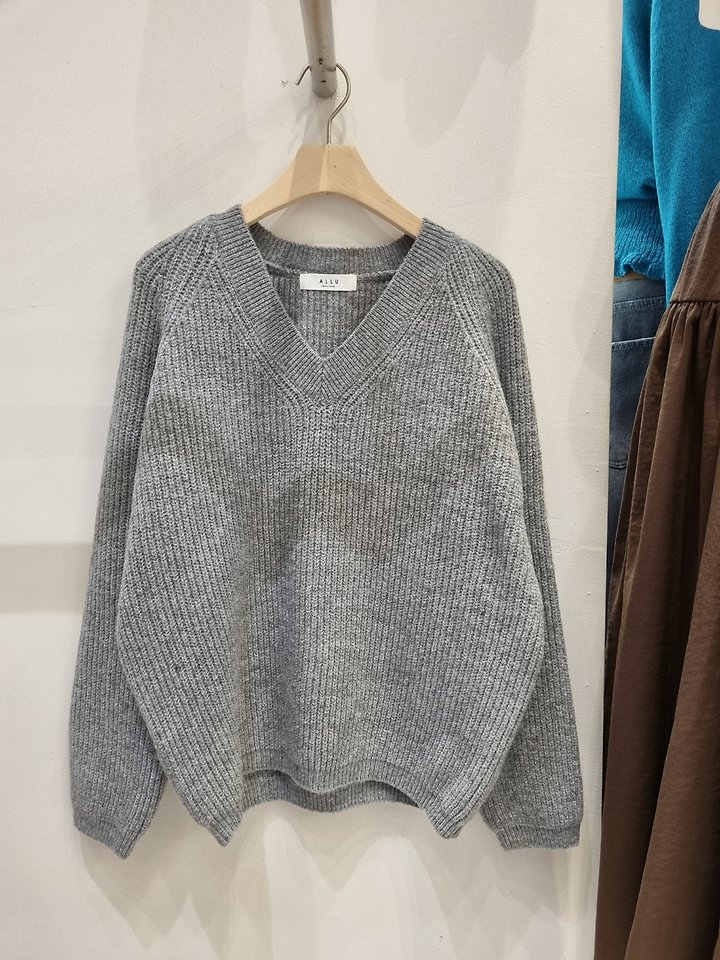 Raglan Wool V-Neck Knit by Allu for Women - view 2