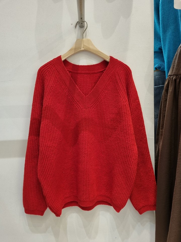 Raglan Wool V-Neck Knit by Allu for Women - view 4