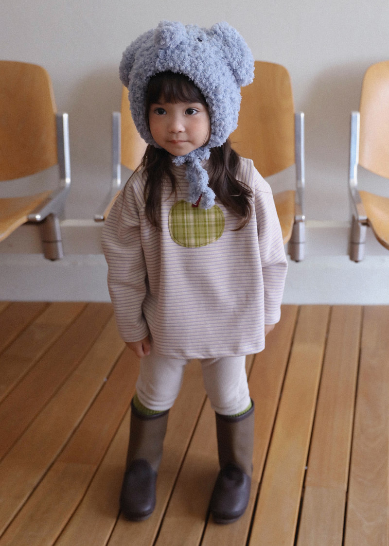 Bow Stripe Turtleneck Tee by Amber for Child - view 1