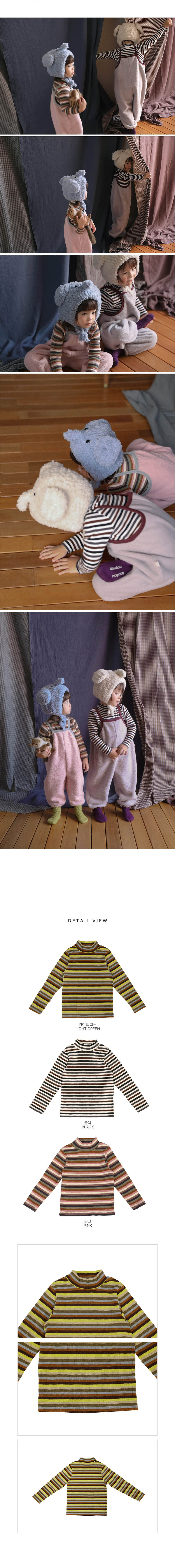 Bow Stripe Turtleneck Tee by Amber for Child - view 4
