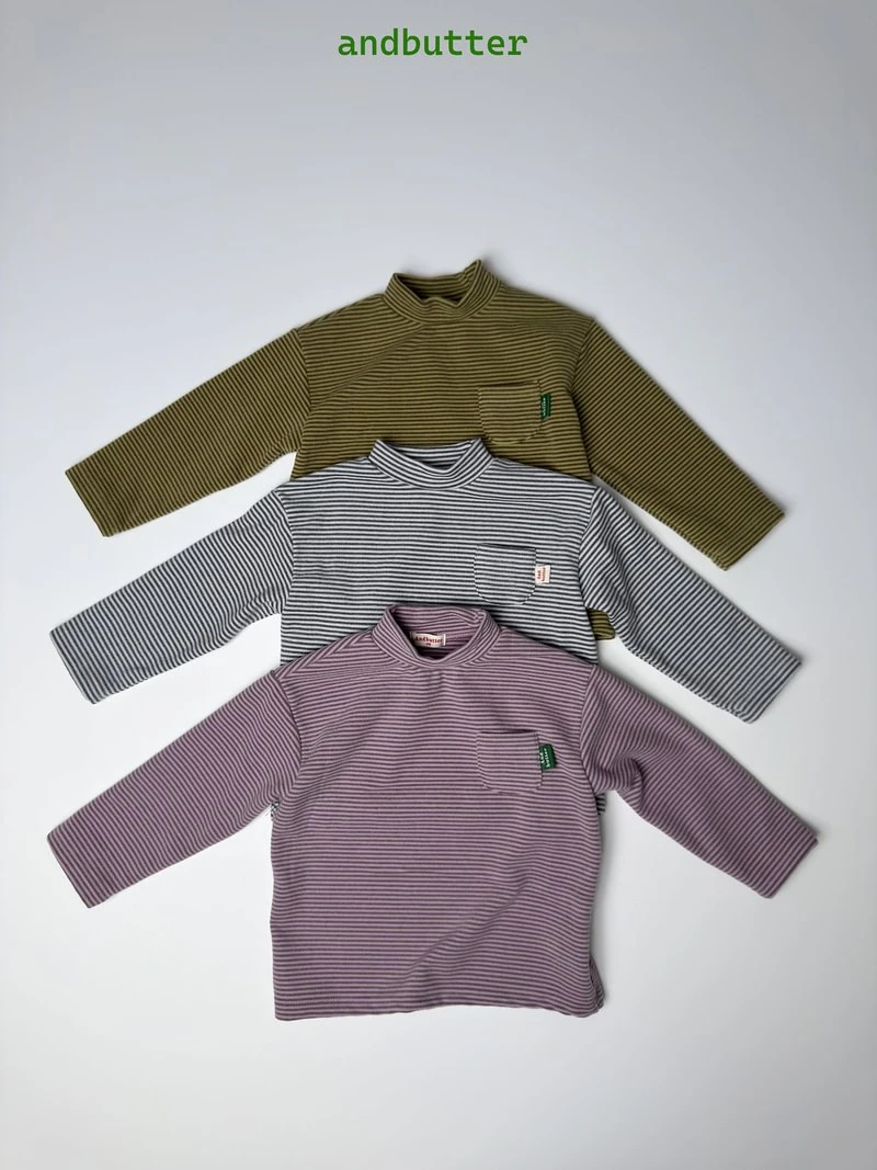 Mini Pocket Mock Neck Tee by Andbutter for Child - view 1