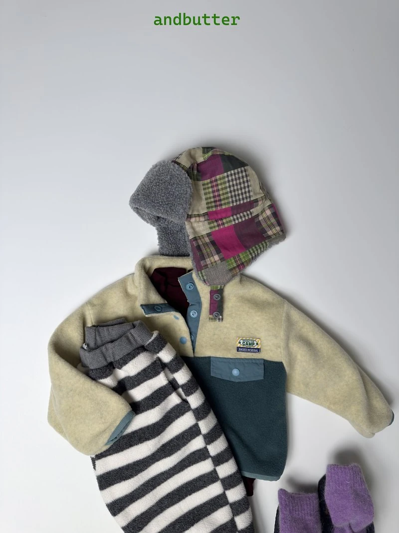Camp Color Block Fleece Anorak by Andbutter for Child - view 12