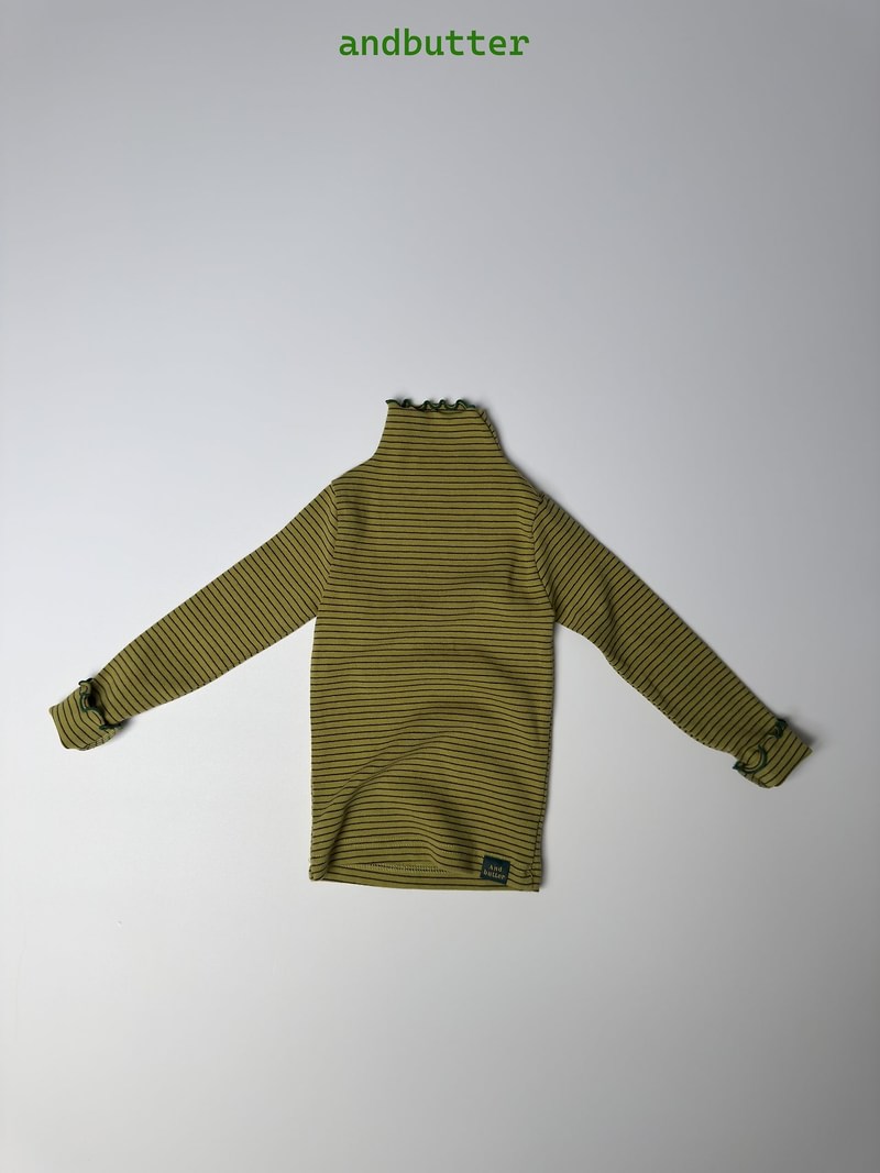 Wave Striped Turtleneck Tee by Andbutter for Child - view 6