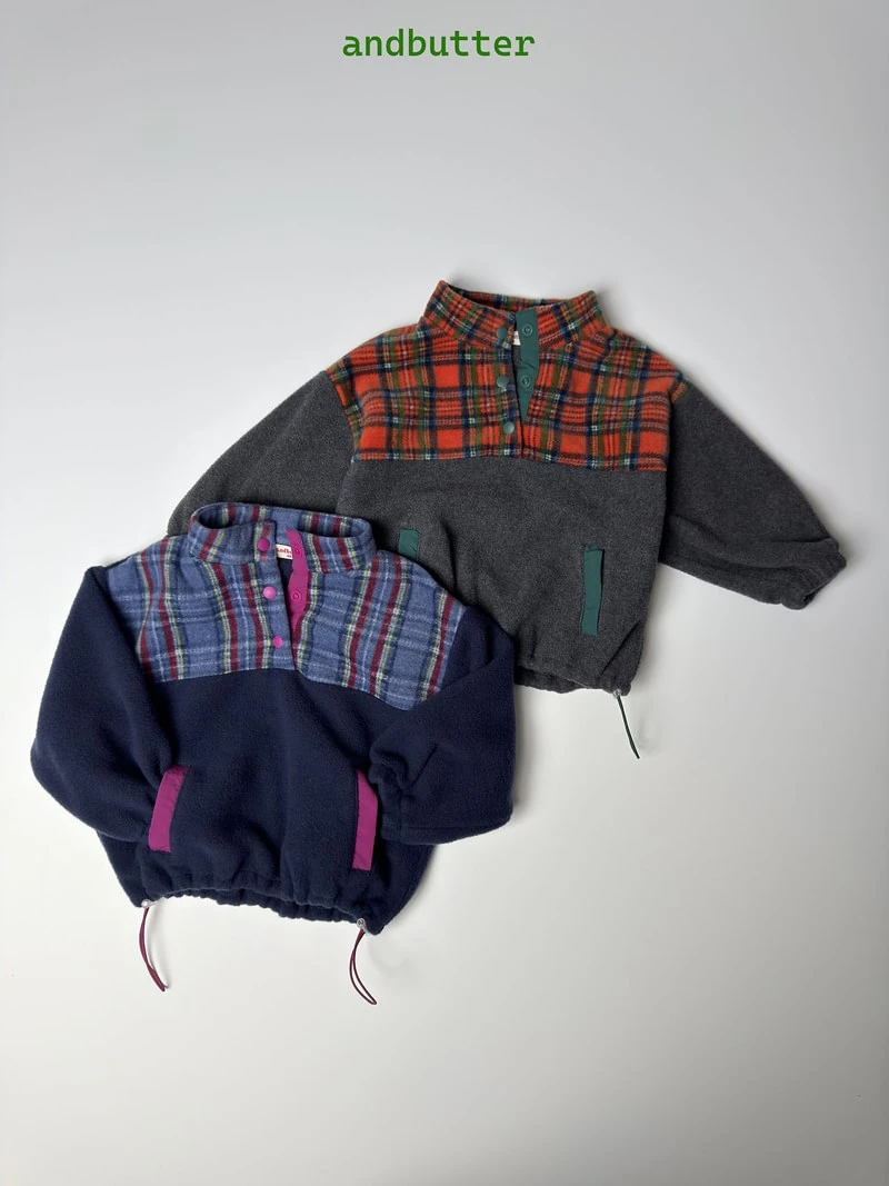 Check Snap Pullover by Andbutter for Child - view 4