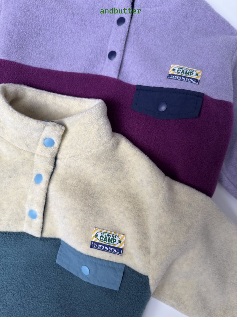 Camp Color Block Fleece Anorak by Andbutter for Child - view 4
