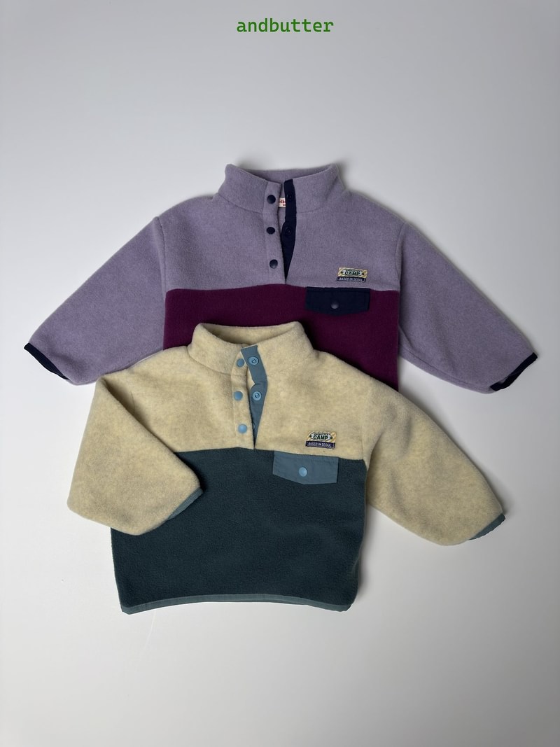 Camp Color Block Fleece Anorak by Andbutter for Child - view 5