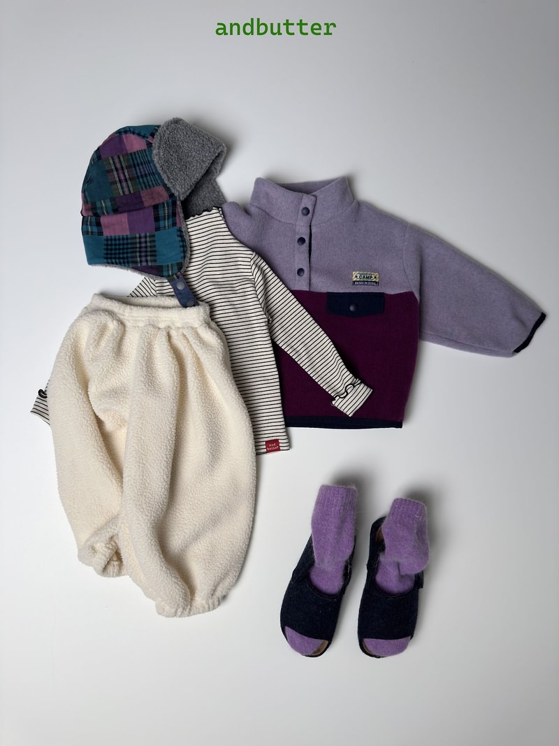 Wave Striped Turtleneck Tee by Andbutter for Child - view 11
