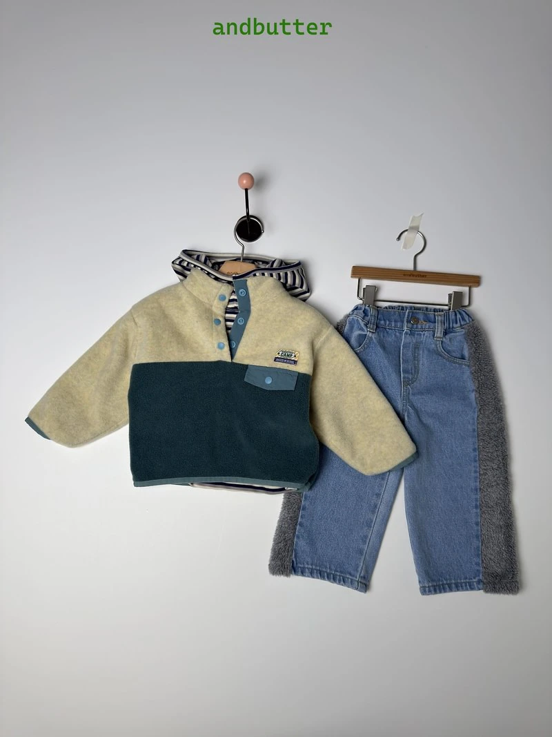 Camp Color Block Fleece Anorak by Andbutter for Child - view 10