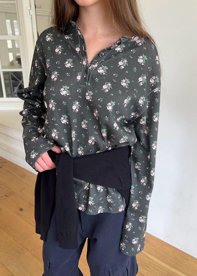 Rose Punching Henley Tee by Another Avenue for Women - view 3