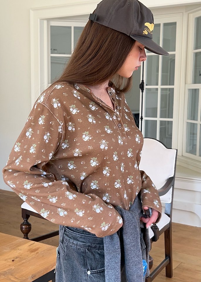 Rose Punching Henley Tee by Another Avenue for Women - view 7
