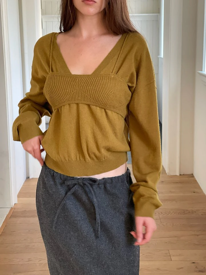 Deep V-Neck Layered Top Set by Another Avenue for Women - view 12