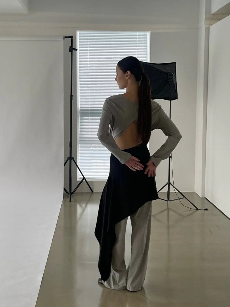 Asymmetrical Stretch Skirt by Another Avenue for Women - view 11